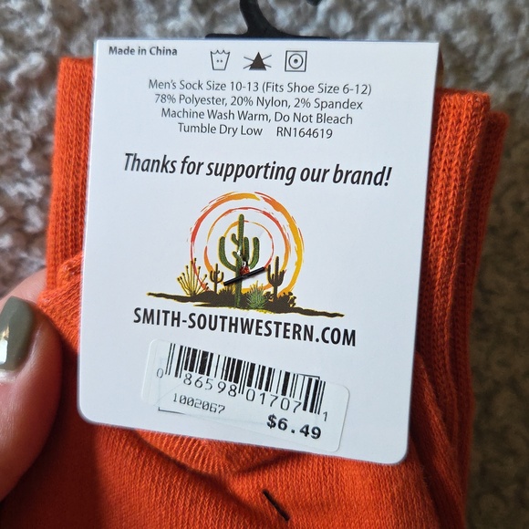 NWT Texas Longhorn Skull The Lone Star State Patterned Ribbed Crew Socks - Picture 4 of 4